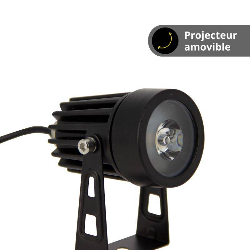 xanlite - Lot de 2 projecteurs solaires LED, IP44, 2 modes d'éclairage, 450 Lumens, Blanc froid - Image 5
