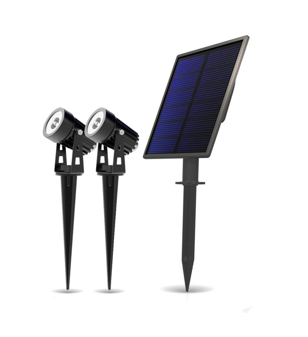 xanlite - Lot de 2 projecteurs solaires LED, IP44, 2 modes d'éclairage, 450 Lumens, Blanc froid - Image 8
