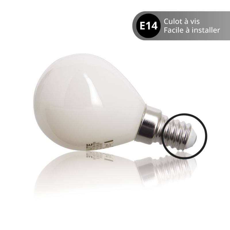 xanlite - Ampoule Filament LED P45 Opaque dimmable culot E14, 470 Lumens, équivalence 40W, 4000K, Blanc neutre - Image 7