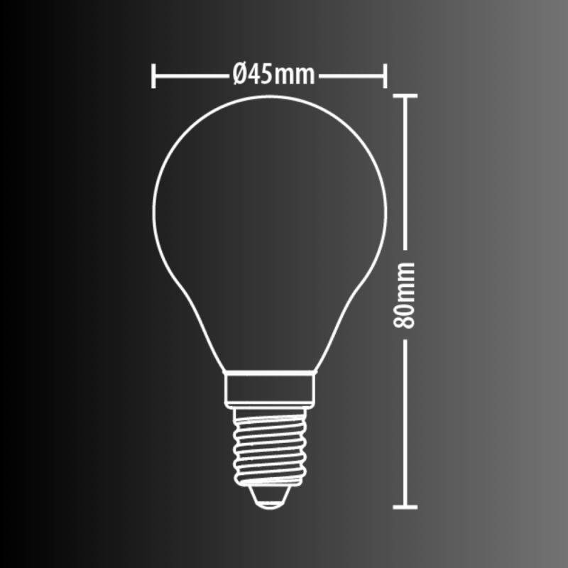 xanlite - Ampoule Filament LED P45 Opaque dimmable culot E14, 470 Lumens, équivalence 40W, 4000K, Blanc neutre - Image 6