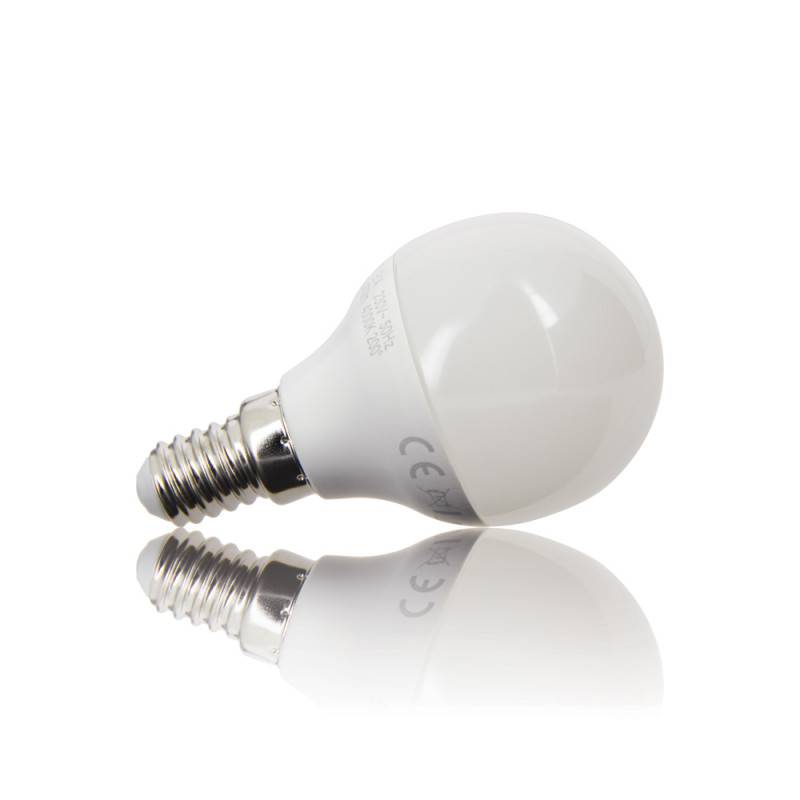 xanlite - Lot de 5 ampoules SMD LED P45 Opaque, culot E14, 470 Lumens, équivalence 40W, 2700K, Blanc chaud - Image 3