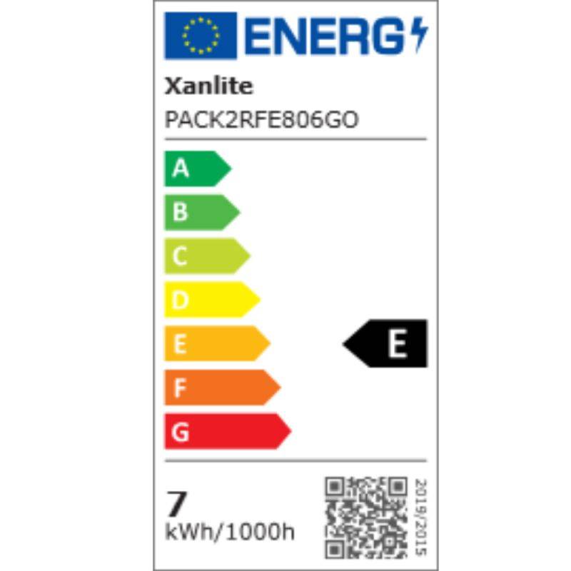 xanlite - Lot de 2 ampoules Filament LED A60 Opaque culot E27 806 Lumens équivalence 60W 2700K Blanc chaud - Image 5