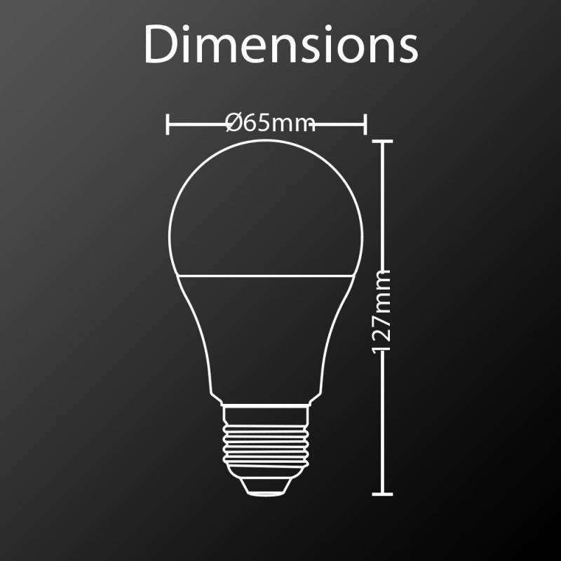 xanlite - Lot de 2 ampoules SMD LED A60 Opaque, culot E27, 1521 Lumens, équivalence 100W, 4000K, Blanc neutre - Image 6