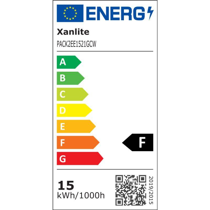 xanlite - Lot de 2 ampoules SMD LED A60 Opaque, culot E27, 1521 Lumens, équivalence 100W, 4000K, Blanc neutre - Image 9