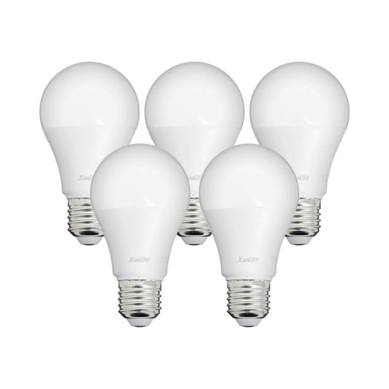 xanlite - Lot de 5 ampoules SMD LED A60 Opaque, culot E27, 806 Lumens, équivalence 60W, 2700K, Blanc chaud - Image 9