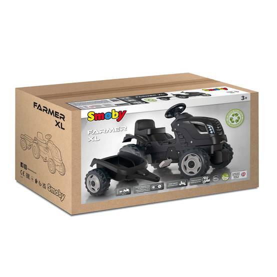 Smoby - TRACTEUR FARMER XL BLACK+REMORQUE - Image 6