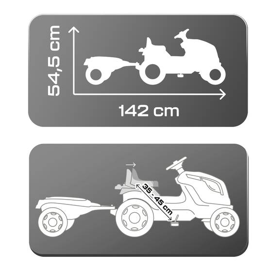 Smoby - TRACTEUR FARMER XL BLACK+REMORQUE - Image 2