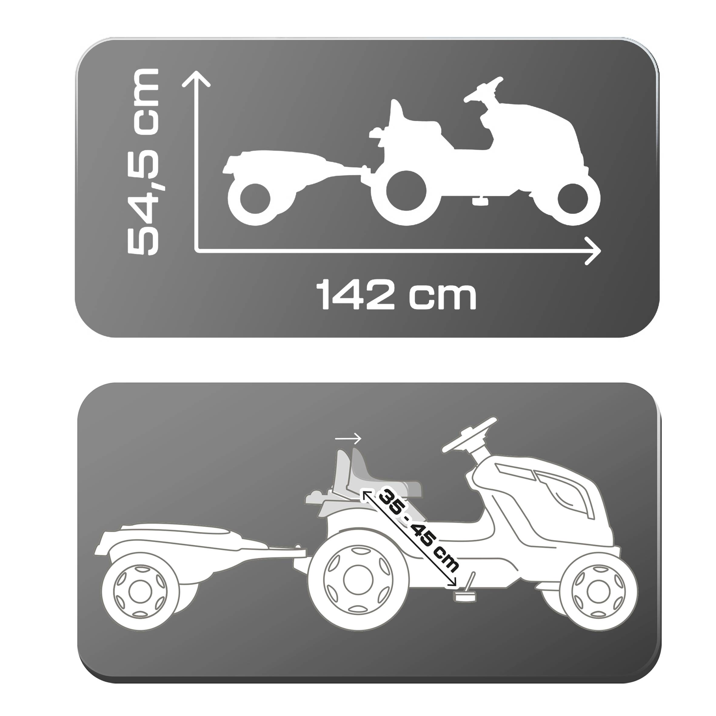 Smoby - TRACTEUR FARMER XL BLACK+REMORQUE - Image 2