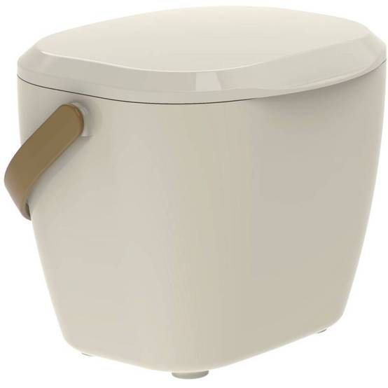 Seau à compost Bokashi plastique blanc crème L.21.6 cm l.18.2 cm H.17.7 cm - Hozelock - Image 1
