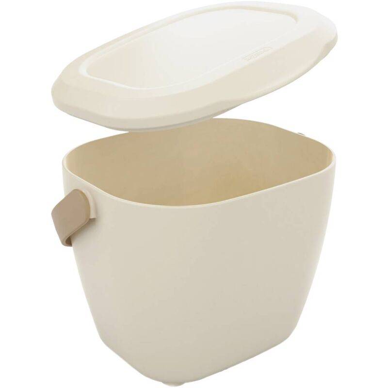 Seau à compost Bokashi plastique blanc crème L.21.6 cm l.18.2 cm H.17.7 cm - Hozelock - Image 3