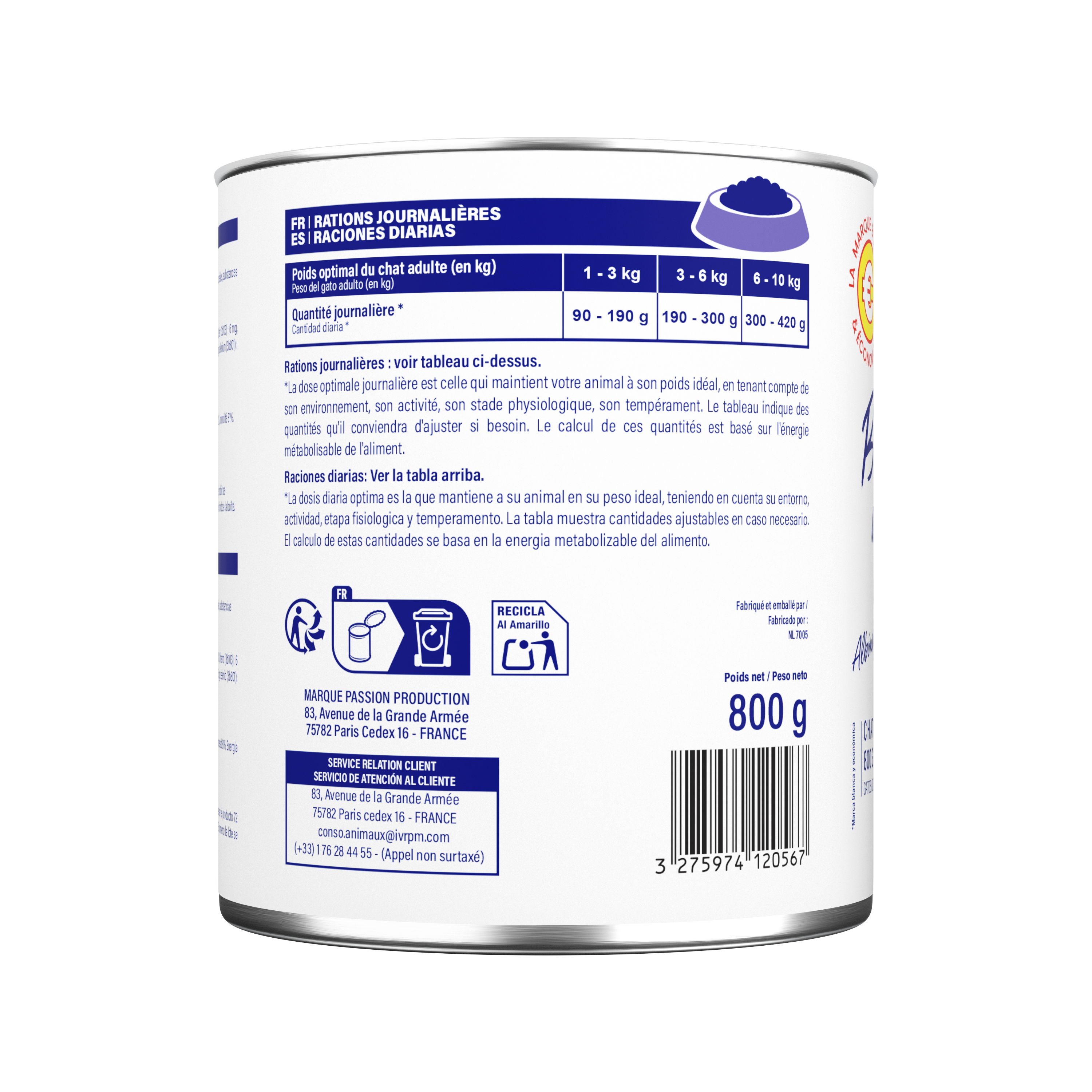 Marque Blanche et Economique - Boulettes en sauce au bœuf pour chat adulte 800 g - Image 4
