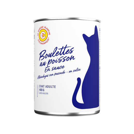 Marque Blanche et Economique - Boulettes en sauce au poisson pour chat adulte 400 g - Image 4