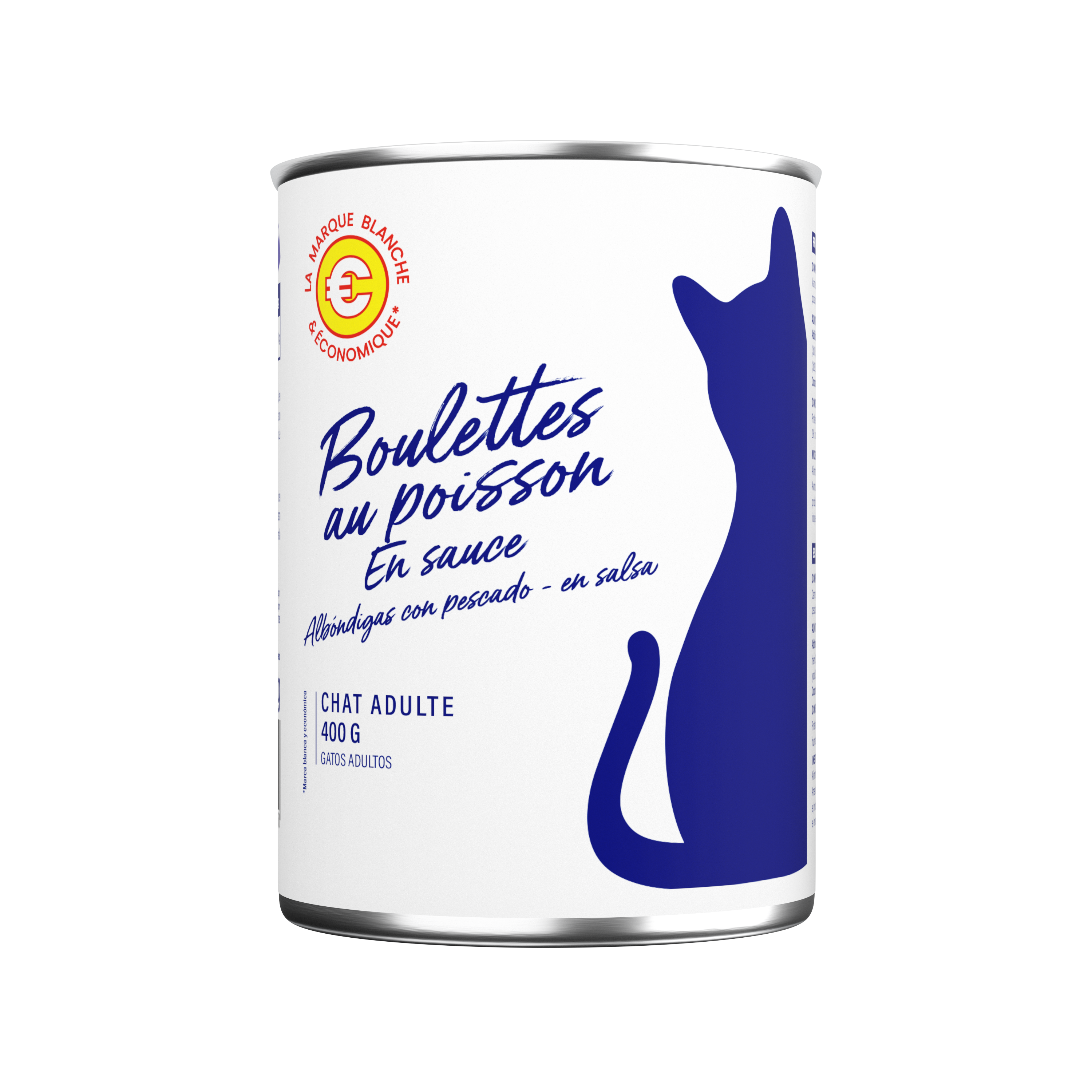 Marque Blanche et Economique - Boulettes en sauce au poisson pour chat adulte 400 g - Image 4