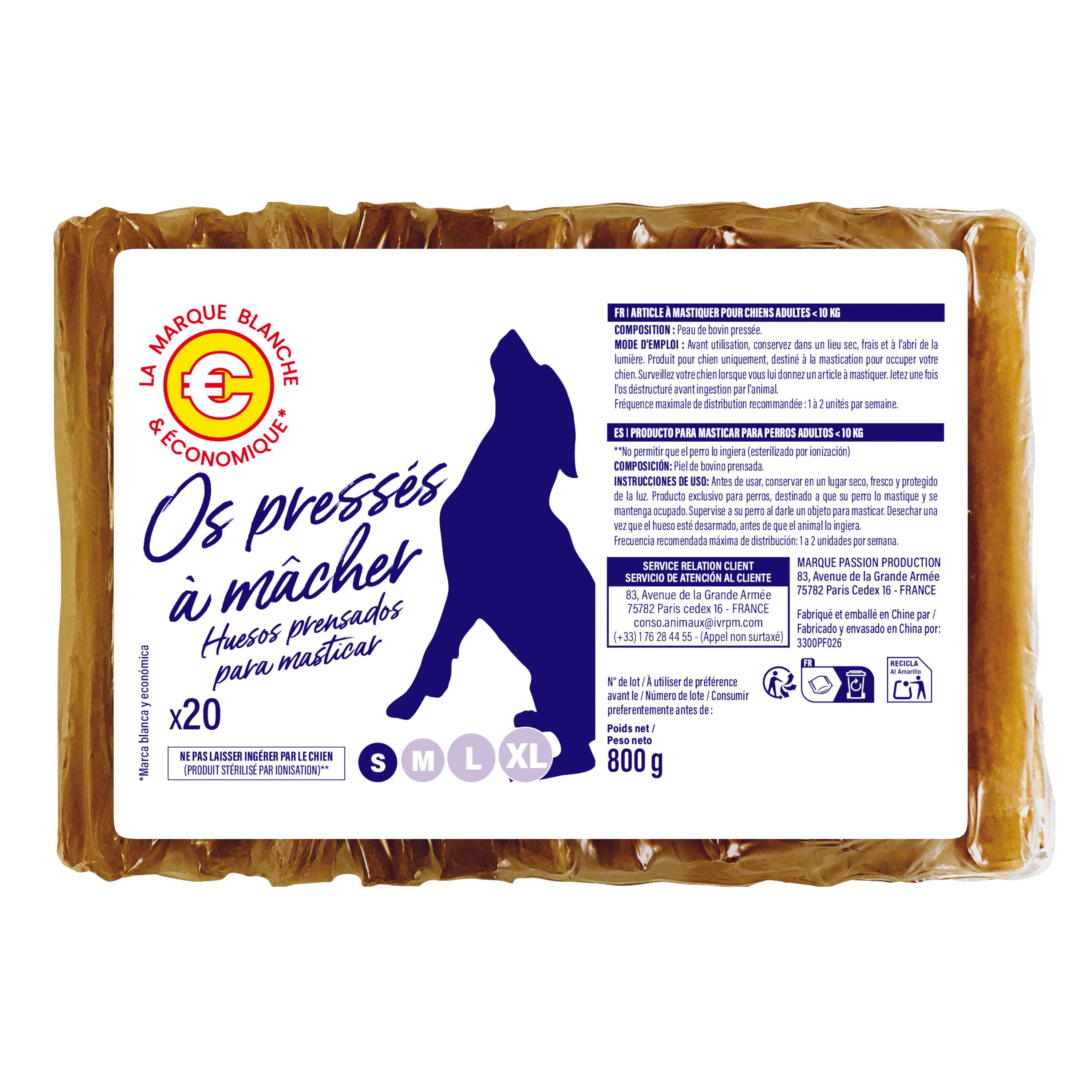 Marque Blanche et Economique - Os pressés pour chien de petite taille x 20 - Image 1