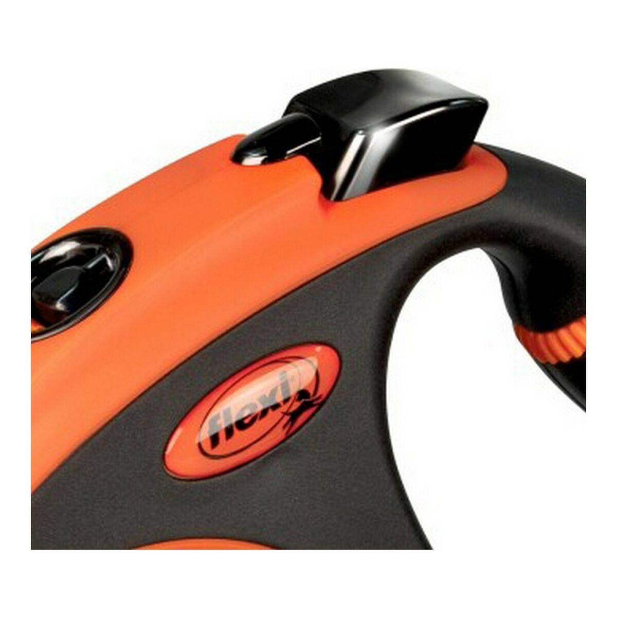 Laisse Xtreme type enrouleur sangle orange L.5 m modèle M chiens 35 Kg - Zolux - Image 1