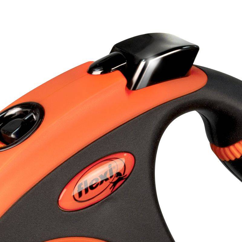 Laisse Xtreme type enrouleur sangle orange L.5 m modèle M chiens 35 Kg - Zolux - Image 4