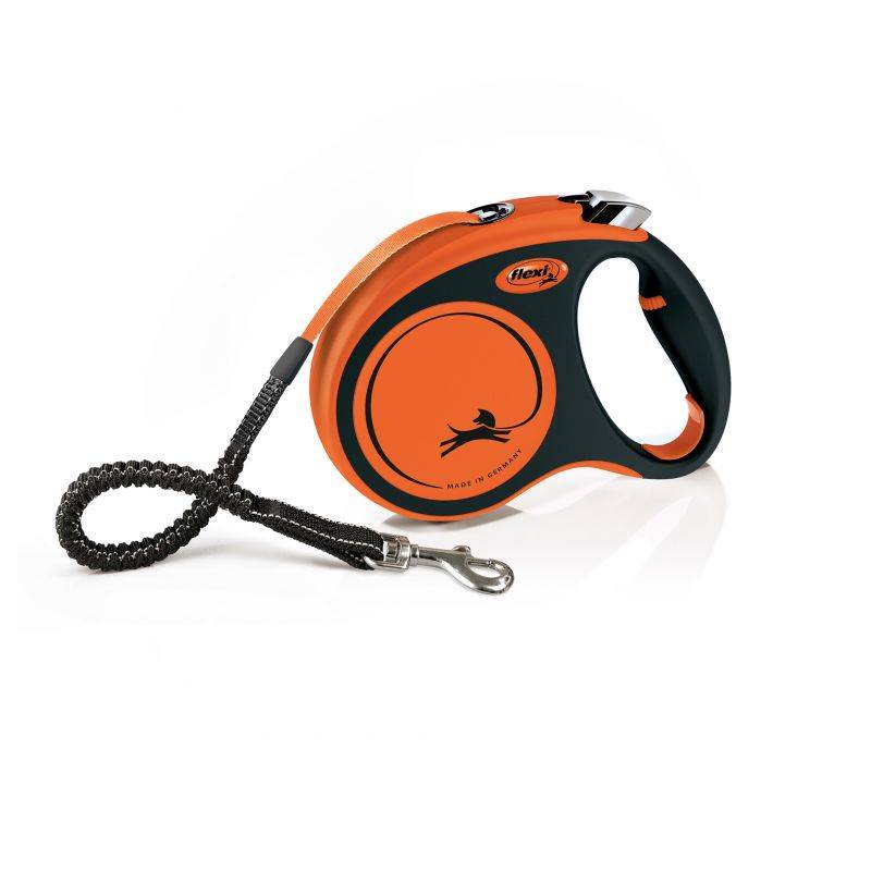 Laisse Xtreme type enrouleur sangle orange L.5 m modèle M chiens 35 Kg - Zolux - Image 3