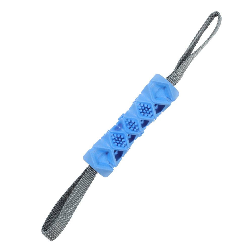 Jouet os TPR pour chien bleu L.38.5 cm modèle cache-friandises - Zolux - Image 2