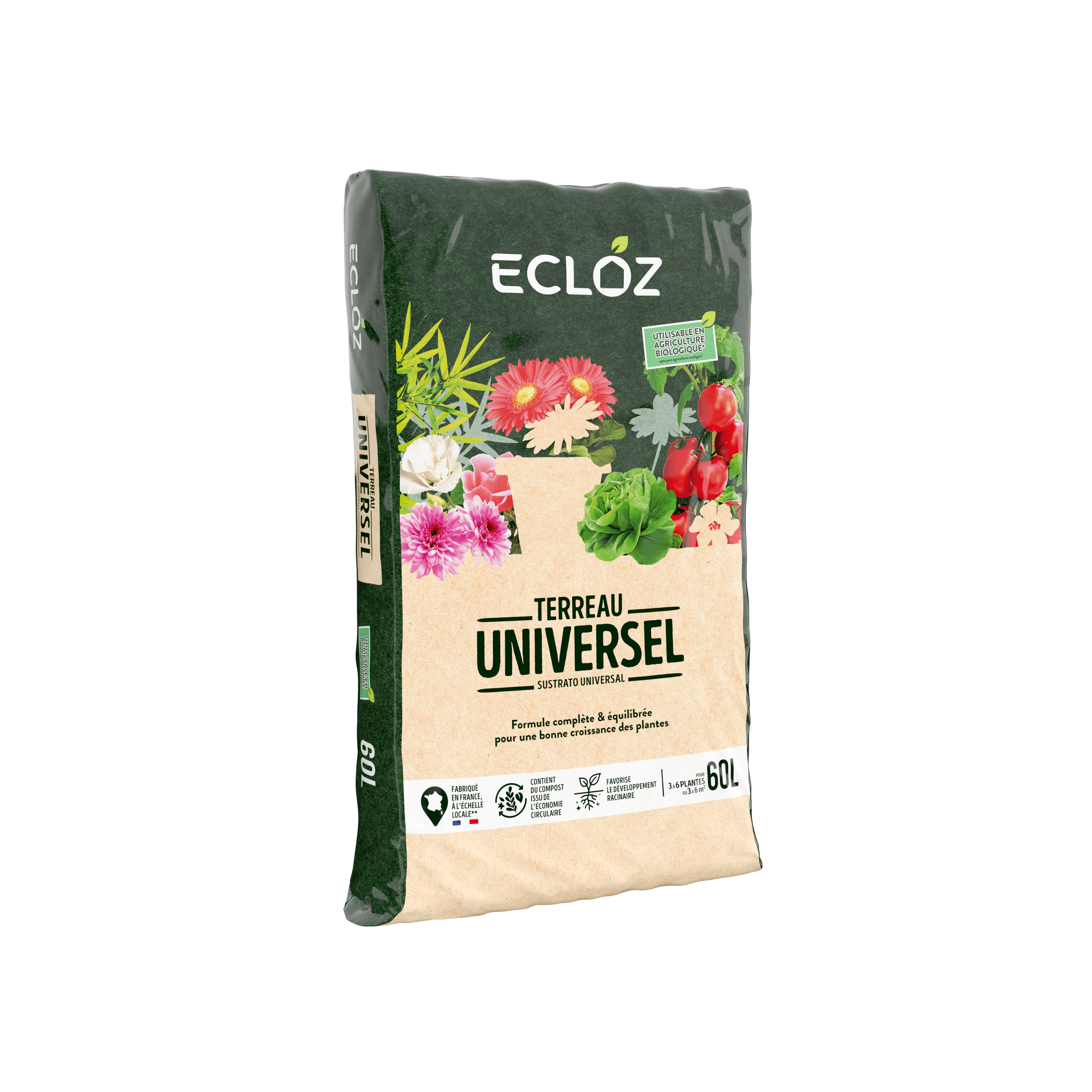 Ecloz - Terreau universel 60L - ECLOZ