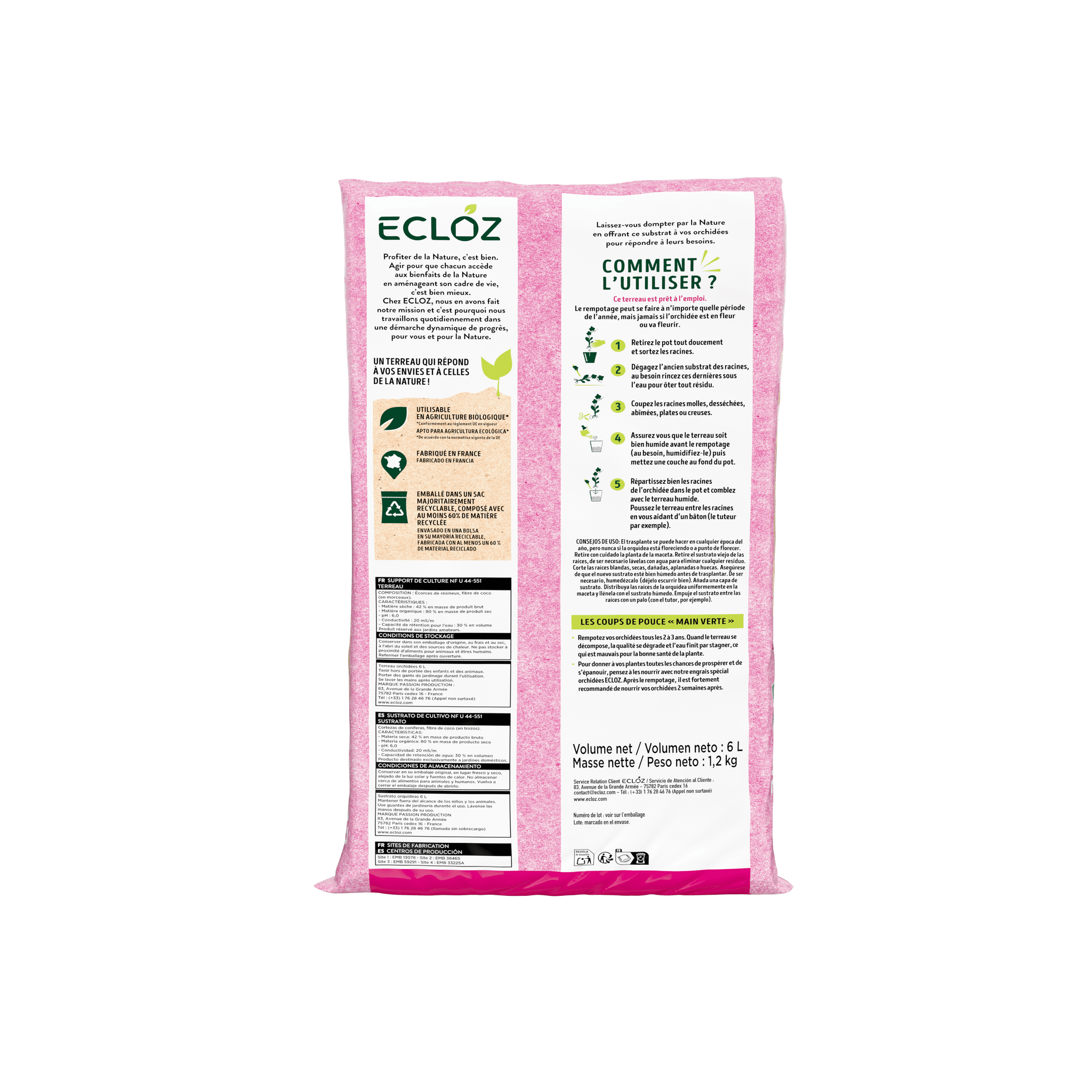 Ecloz - Terreau orchidées 6L - ECLOZ - Image 3