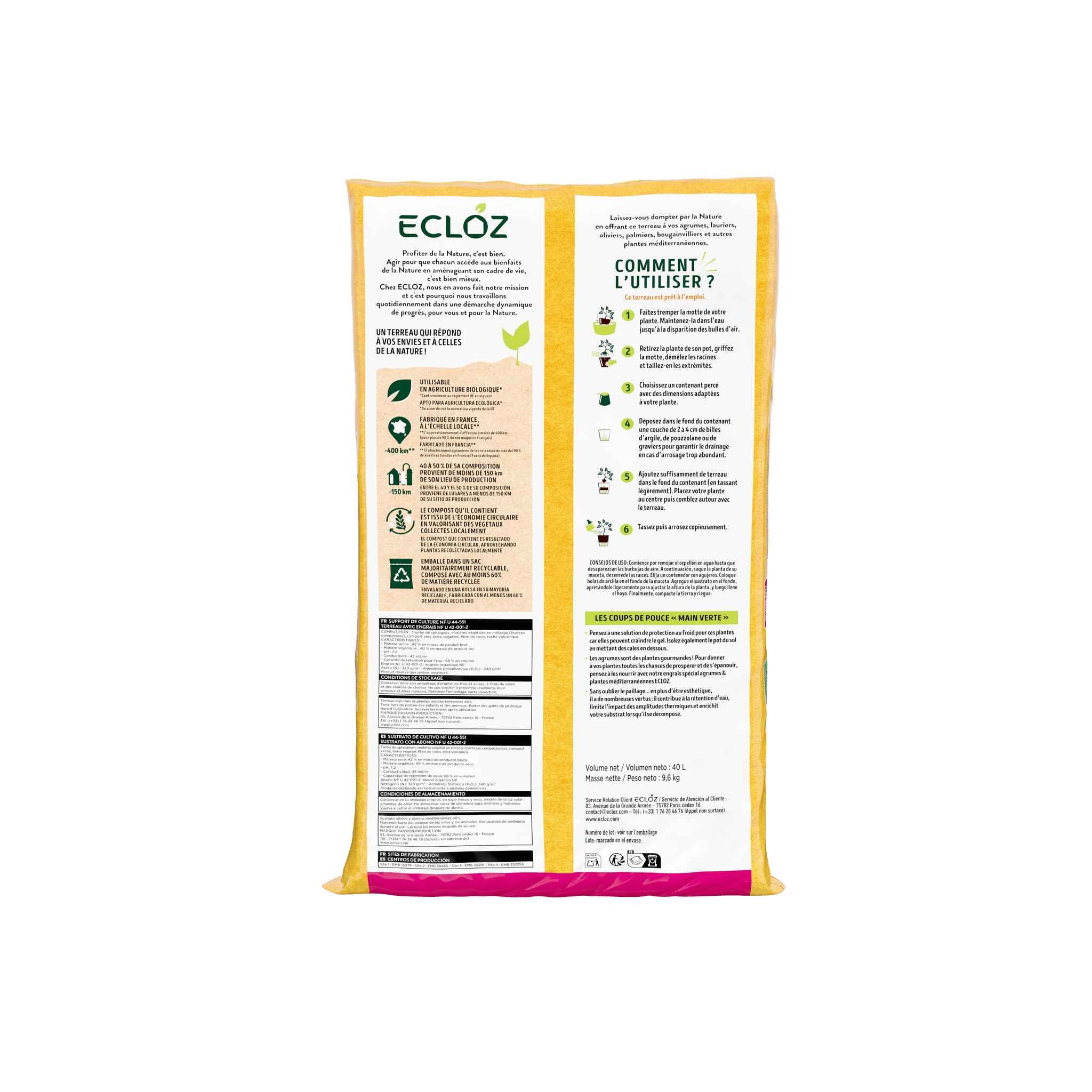 Ecloz - Terreau plantes méditérranéennes contenant 40L - ECLOZ - Image 2