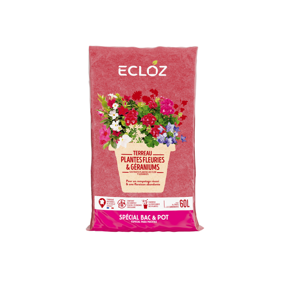 Ecloz - Terreau géraniums plantes fleuries contenant 60 L - ECLOZ - Image 3