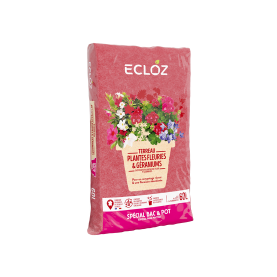 Ecloz - Terreau géraniums plantes fleuries contenant 60 L - ECLOZ - Image 1