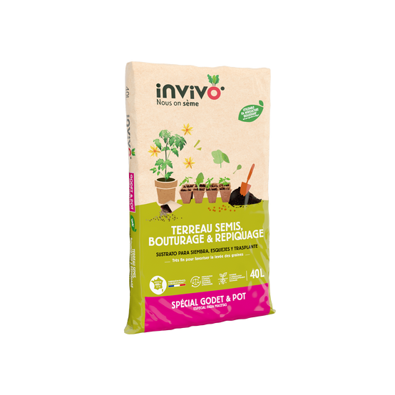 Invivo Nous On Sème - Terreau semis bouturage 40L - INVIVO Nous on sème - Image 1