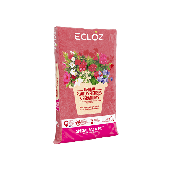 Ecloz - Terreau géraniums plantes fleuries contenant 40L - ECLOZ - Image 1