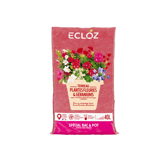 Ecloz - Terreau géraniums plantes fleuries contenant 40L - ECLOZ - Image 2