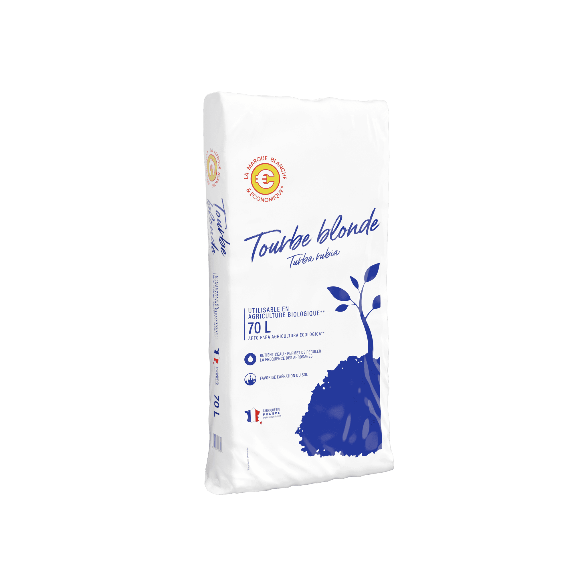 Marque Blanche et Economique - Tourbe blonde 70L