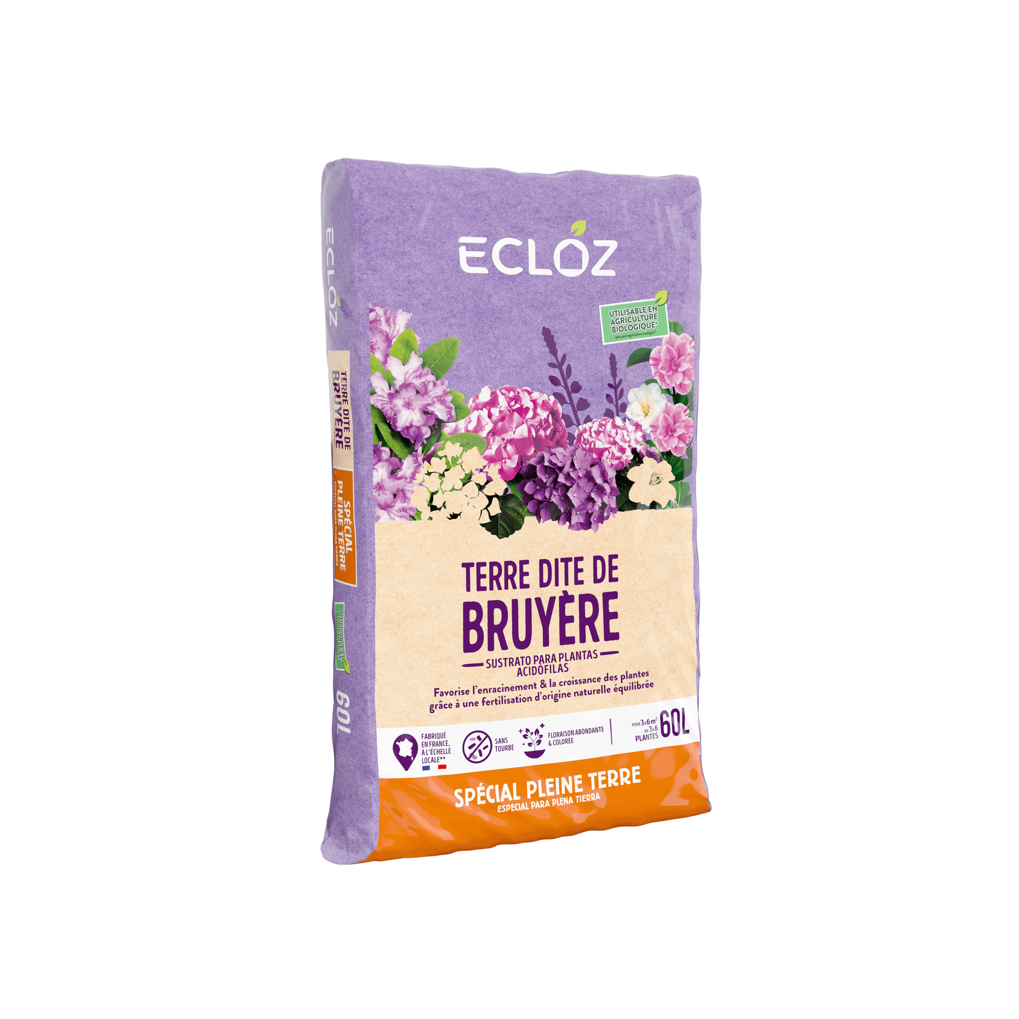 Ecloz - Terre dite de bruyère pleine terre 60 L - ECLOZ - Image 1