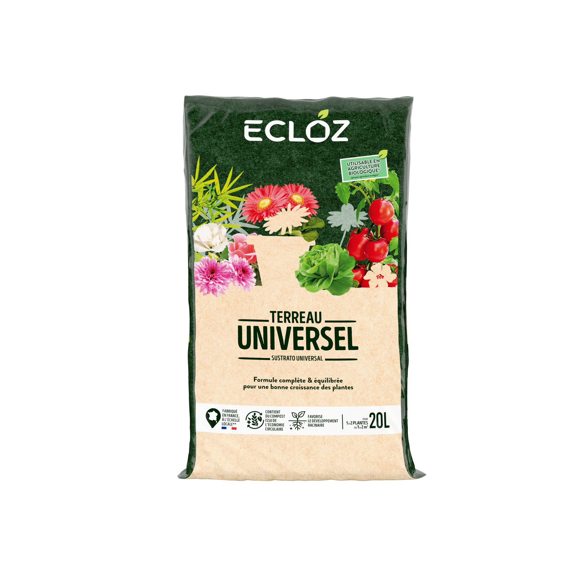 Ecloz - Terreau Universel Sac de 20L - ECLOZ - Image 3