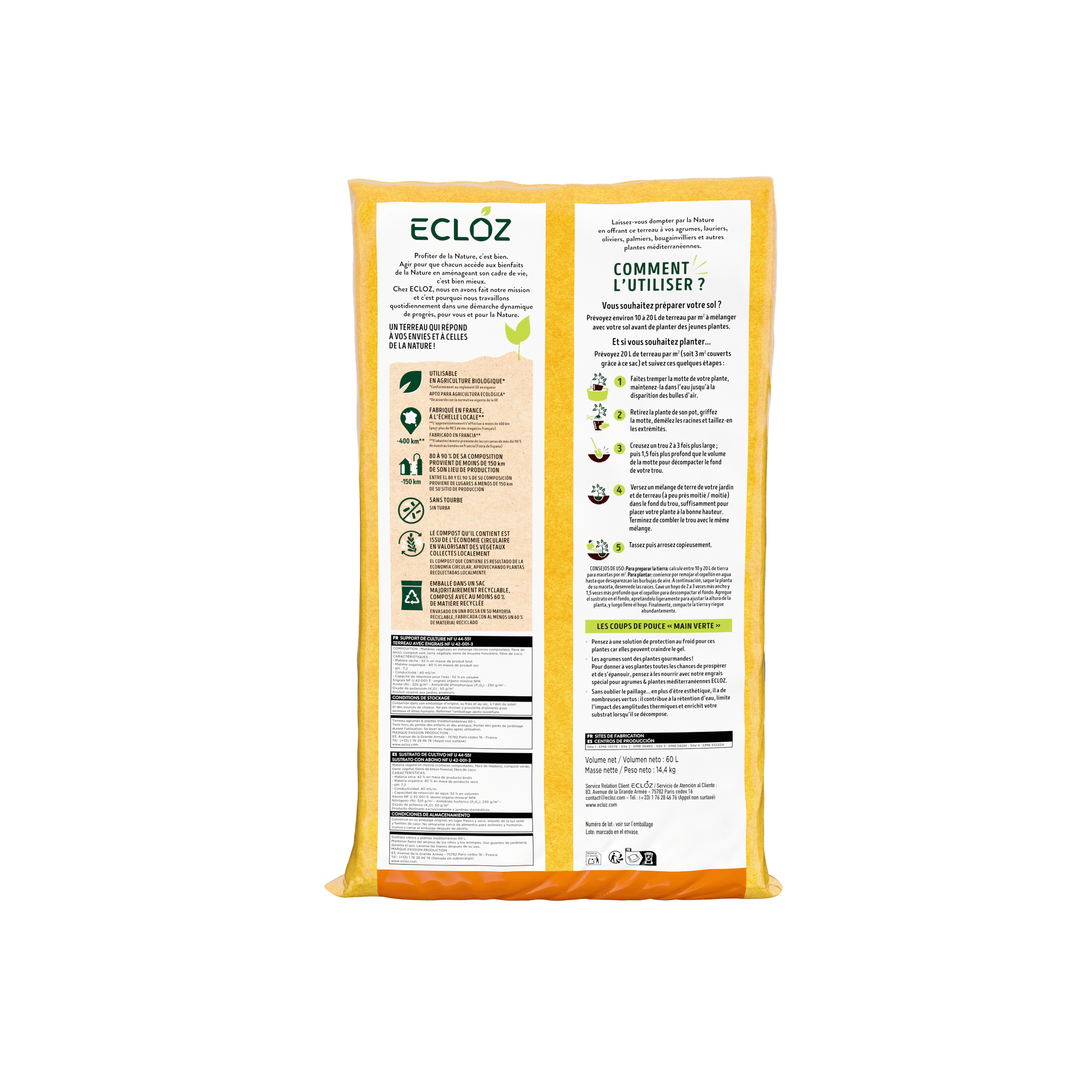 Ecloz - Terreau plantes méditérranéennes pleine terre 60L - ECLOZ - Image 2