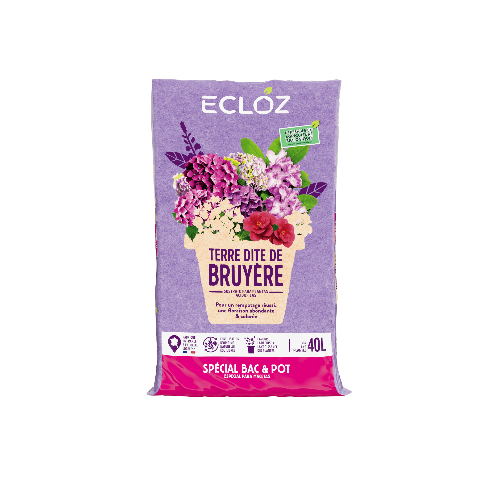 Ecloz - Terre dite de bruyère contenant 40L - ECLOZ - Image 3