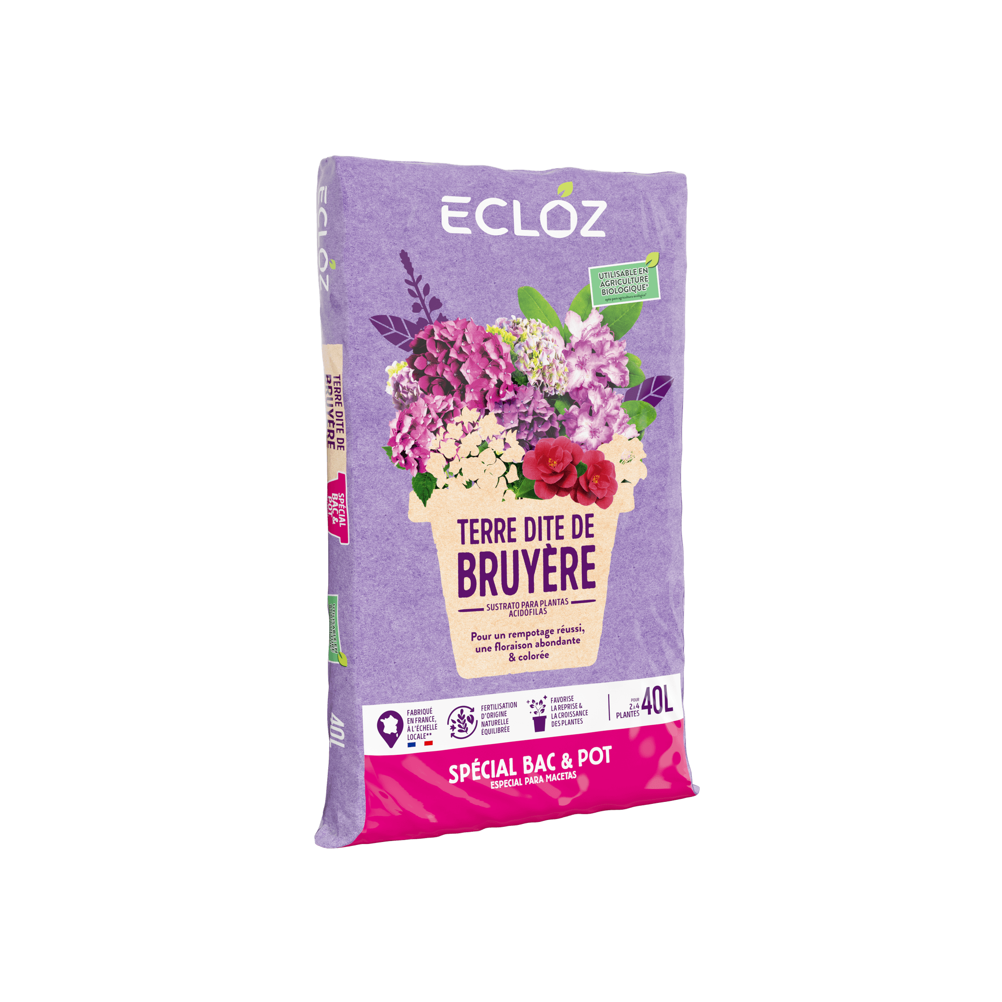 Ecloz - Terre dite de bruyère contenant 40L - ECLOZ - Image 1