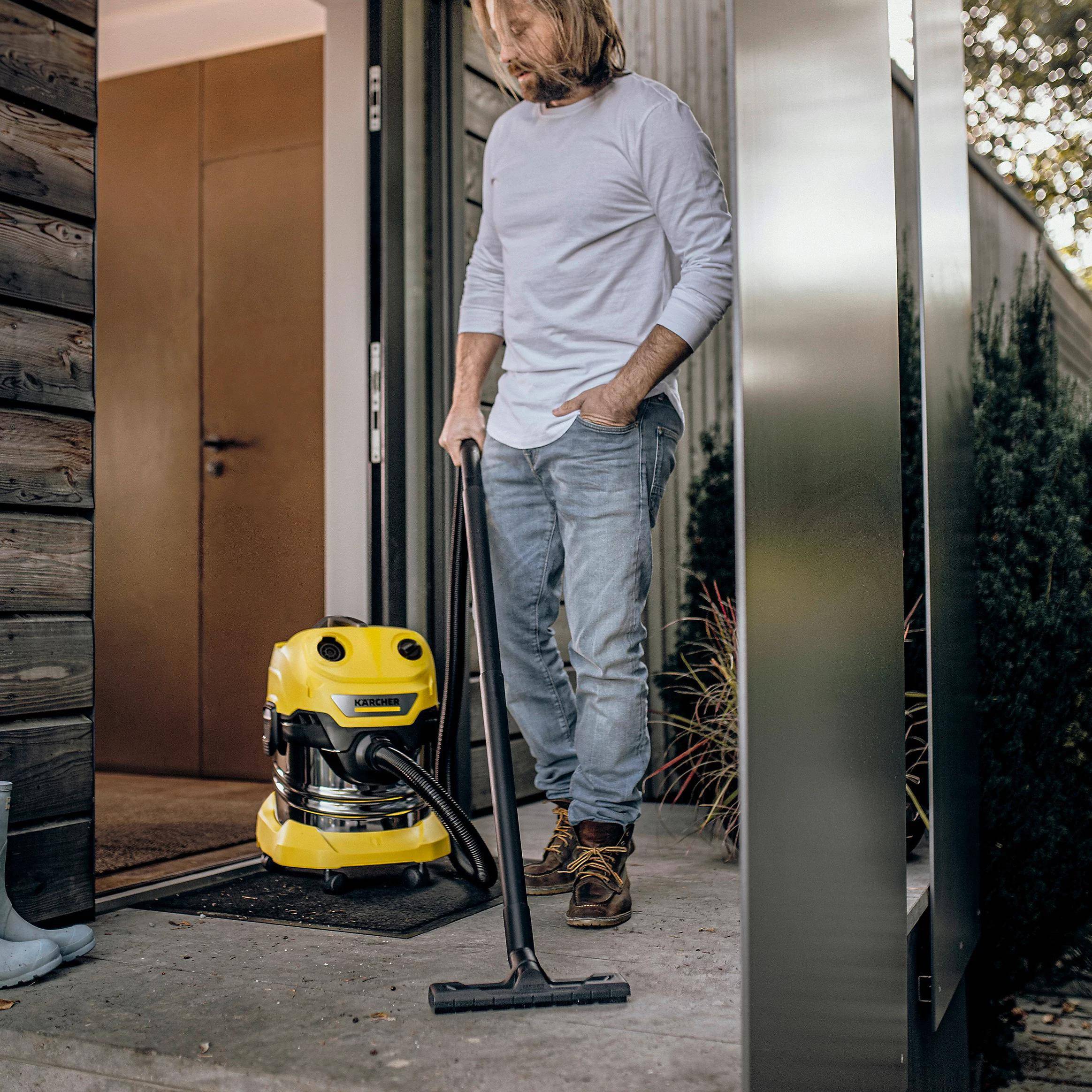 Aspirateur eau et poussière acier inoxydable jaune L.38.4 cm l.36.5 cm H.52.4 cm - Karcher - Image 6