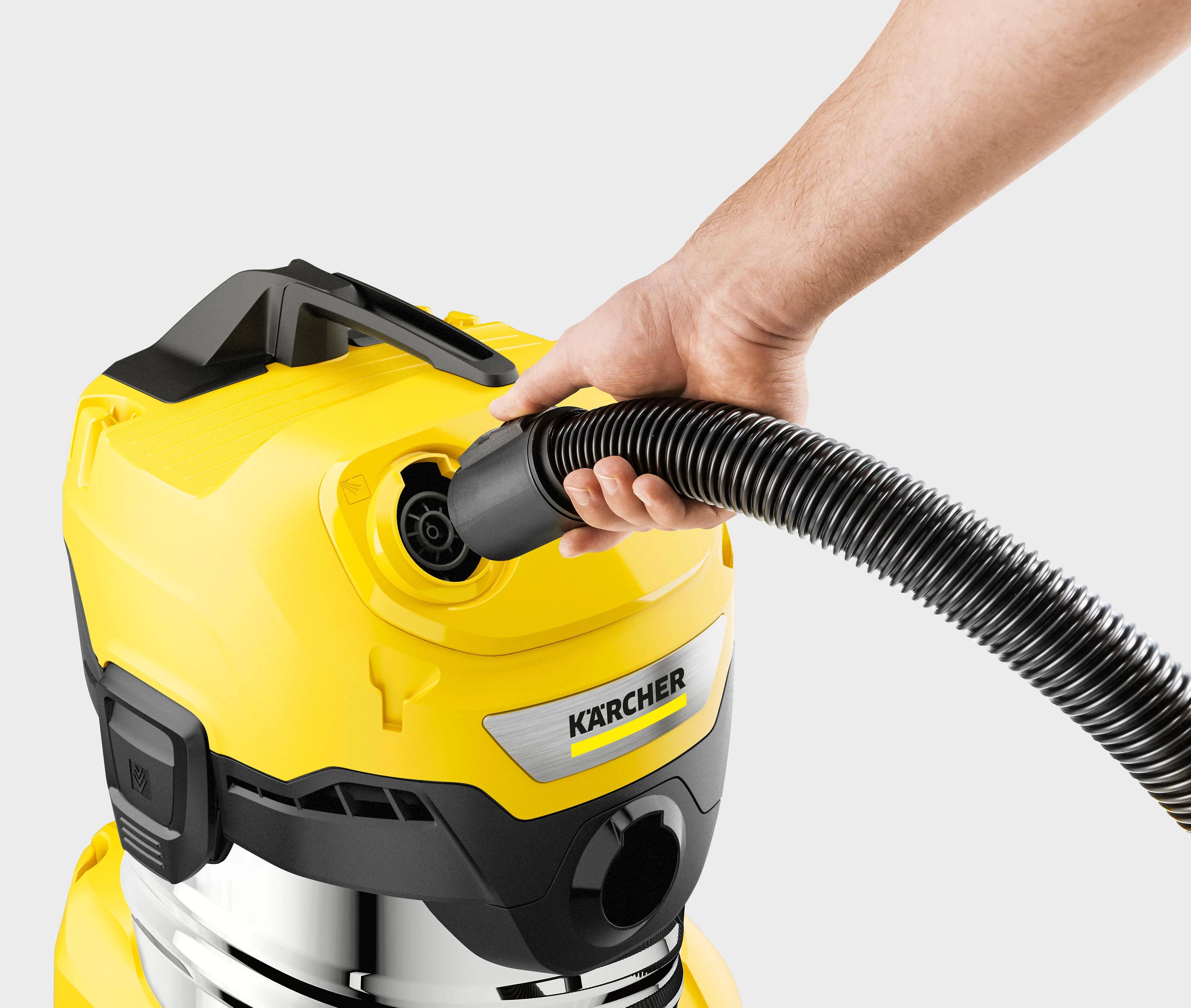 Aspirateur eau et poussière acier inoxydable jaune L.38.4 cm l.36.5 cm H.52.4 cm - Karcher - Image 3