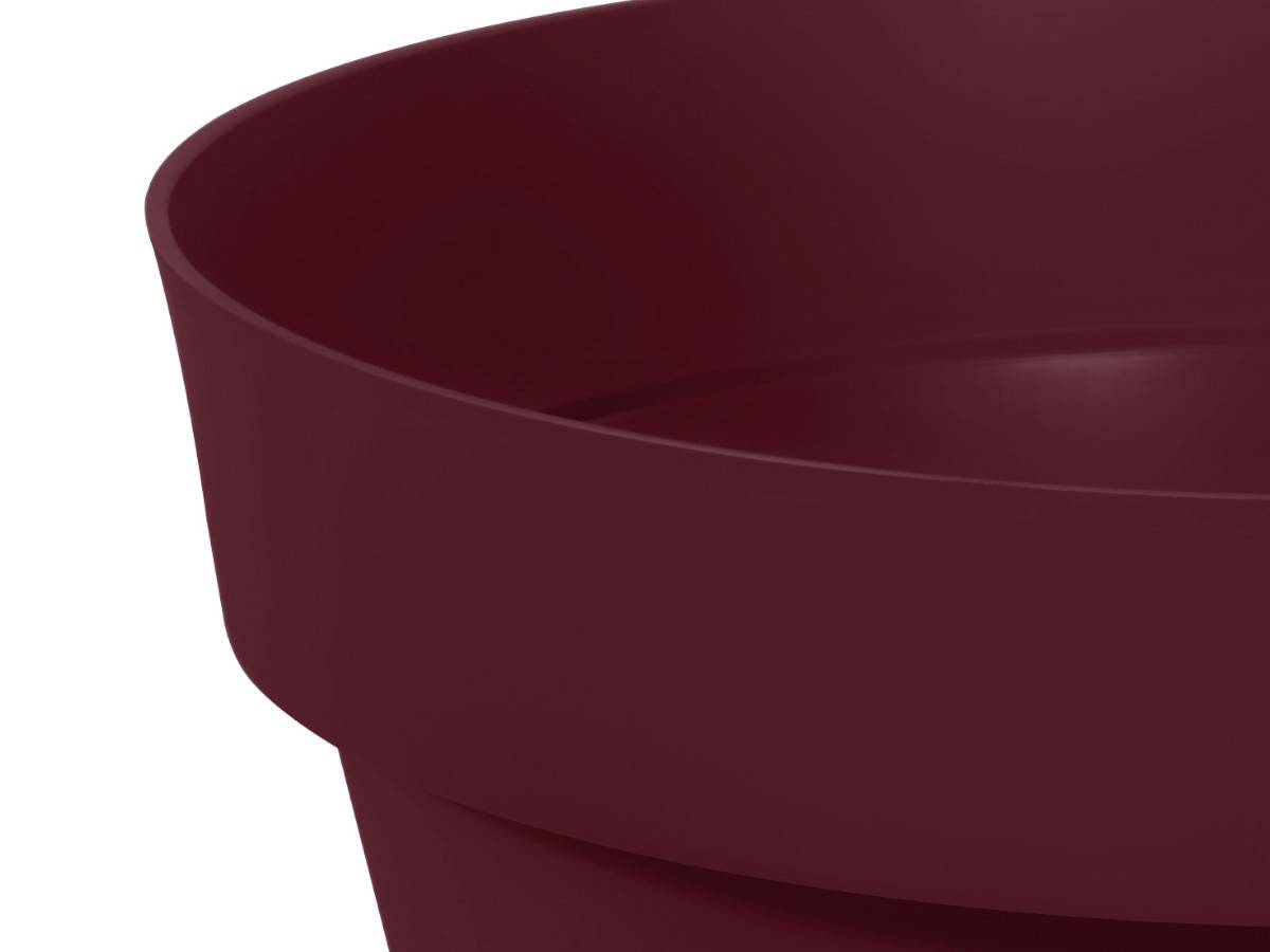 Pot de fleurs rond polypropylène rouge Ø80xH.66 cm Toscane - Eda plastiques - Image 2
