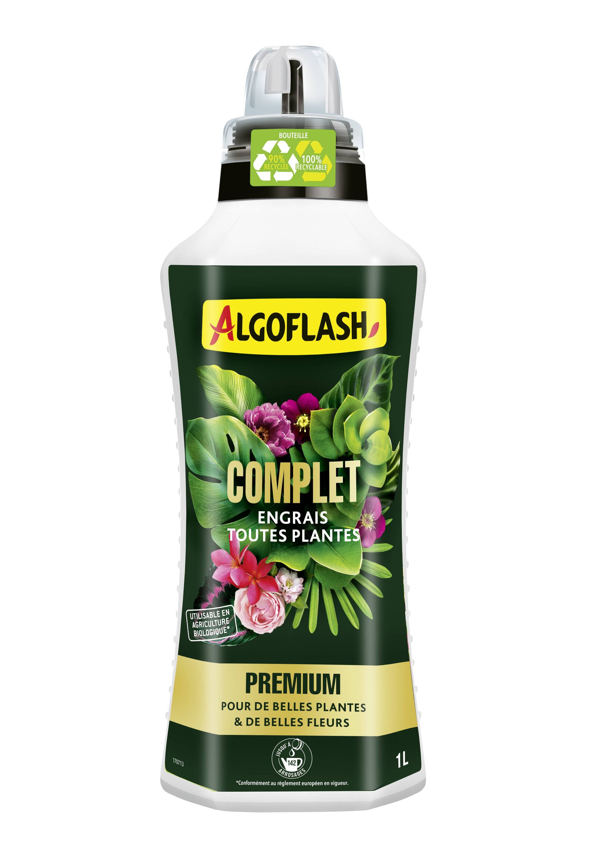 Algoflash - Engrais complet toutes plantes liquide 1 L - Algoflash