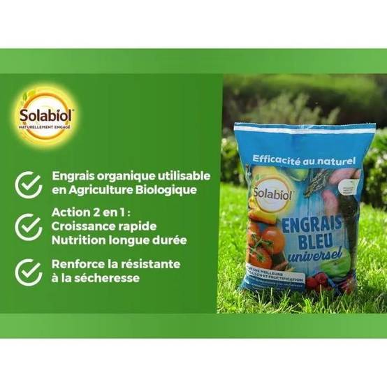 Engrais bleu universel micro-granulés sans poussière 4 kg - Solabiol - Image 3