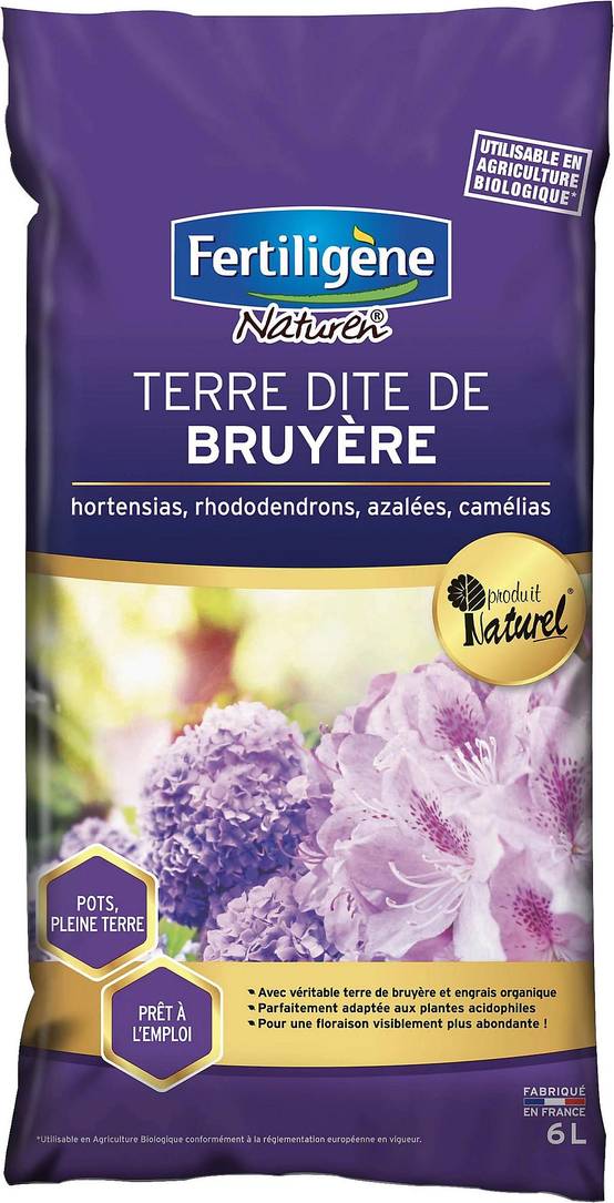 Fertiligène - Terre dite de bruyère sac 6L prête à l'emploi - Fertiligene naturel - Image 3