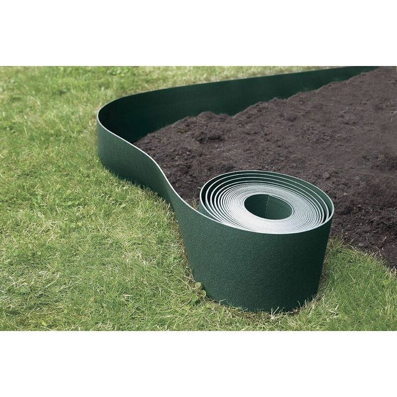 Bordure flexible Etik Bordura polyéthylène vert L.10 m H.15 cm ép.3 mm - Nortene