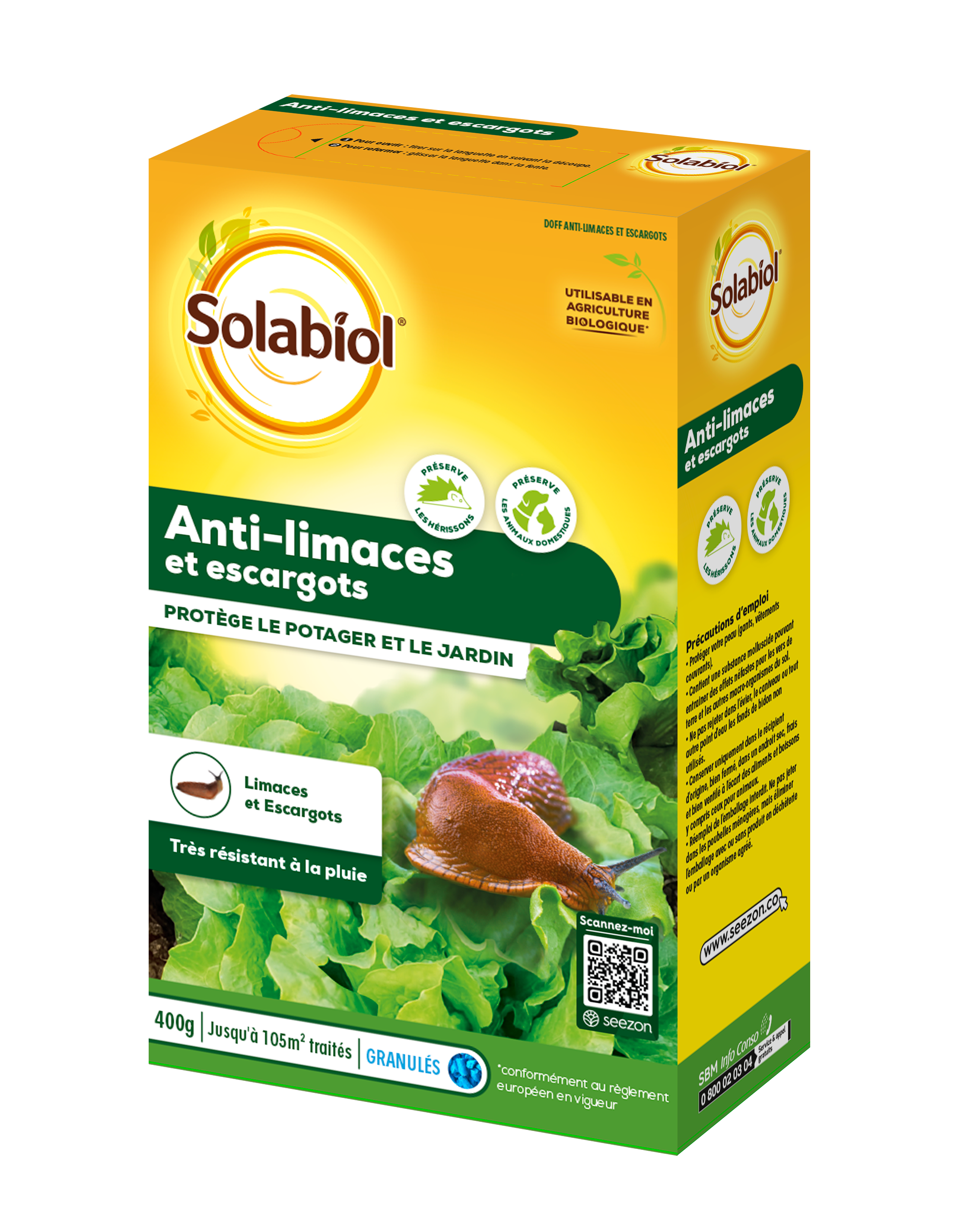 Solabiol - ANTI-LIMACES ET ESCARGOTS 400 G SOLABIOL