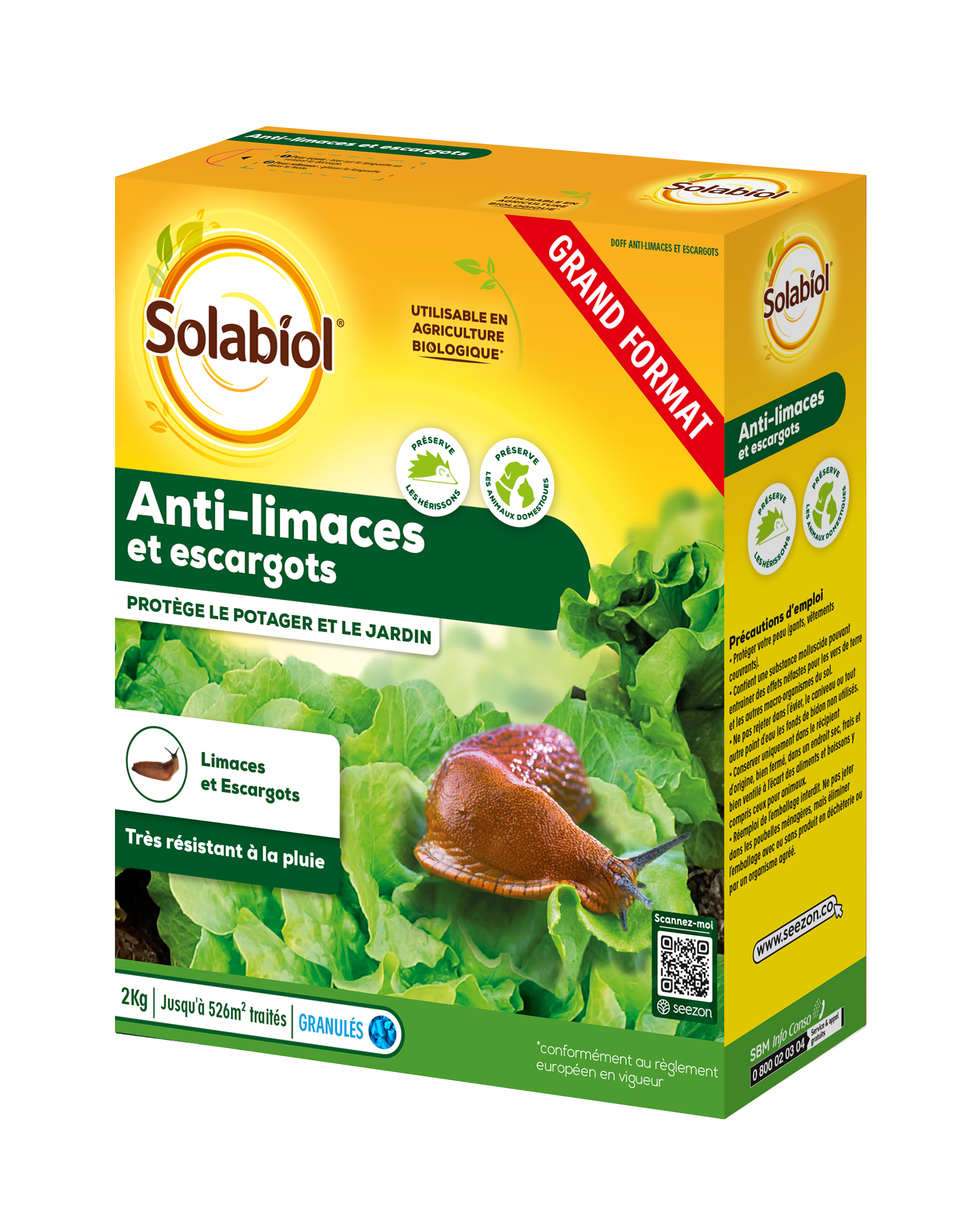 Solabiol - ANTI-LIMACES ET ESCARGOTS 2 KG SOLABIOL - Image 1