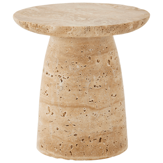 Plateau sur pied travertin H.10 cm - ECLOZ - Image 1