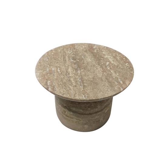 Plateau sur pied travertin H.10 cm - ECLOZ - Image 2