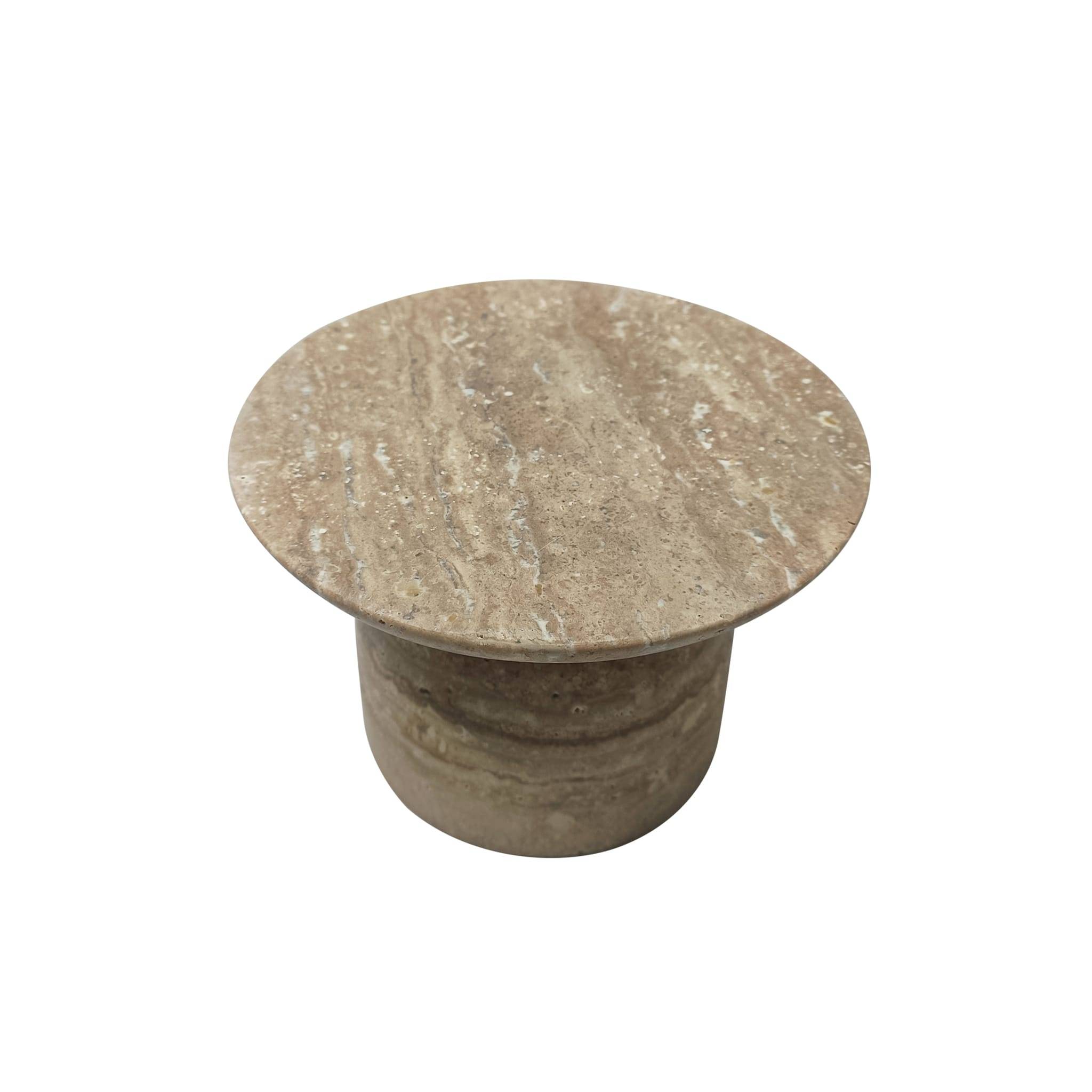 Plateau sur pied travertin H.10 cm - ECLOZ - Image 2