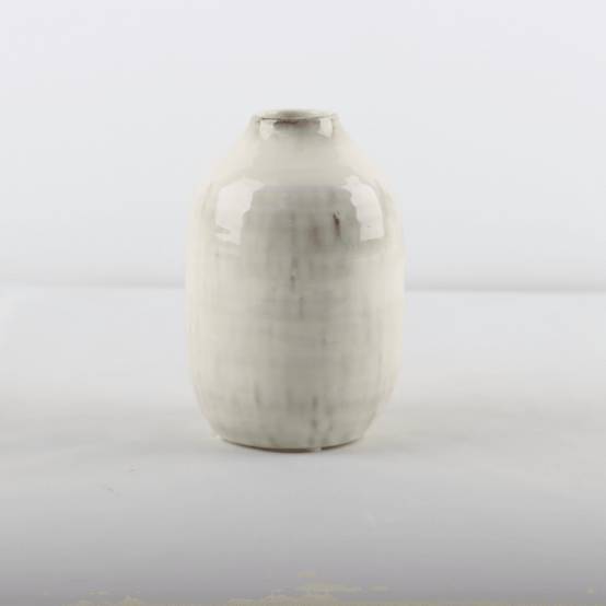 Vase cylindrique blanc cassé H.17 cm - ECLOZ - Image 1