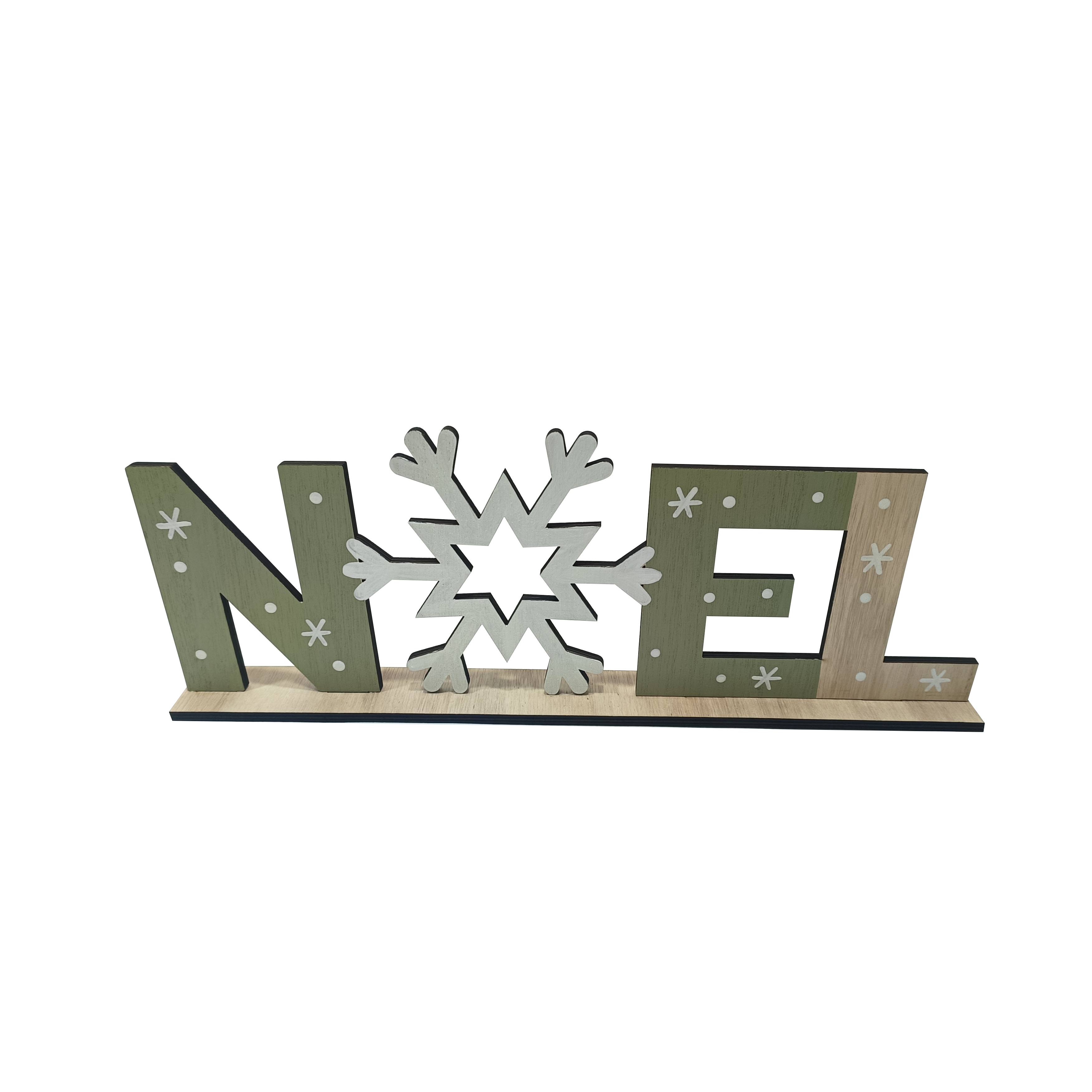 Ecloz - Inscription Noël à poser en bois H.16,5 cm - ECLOZ